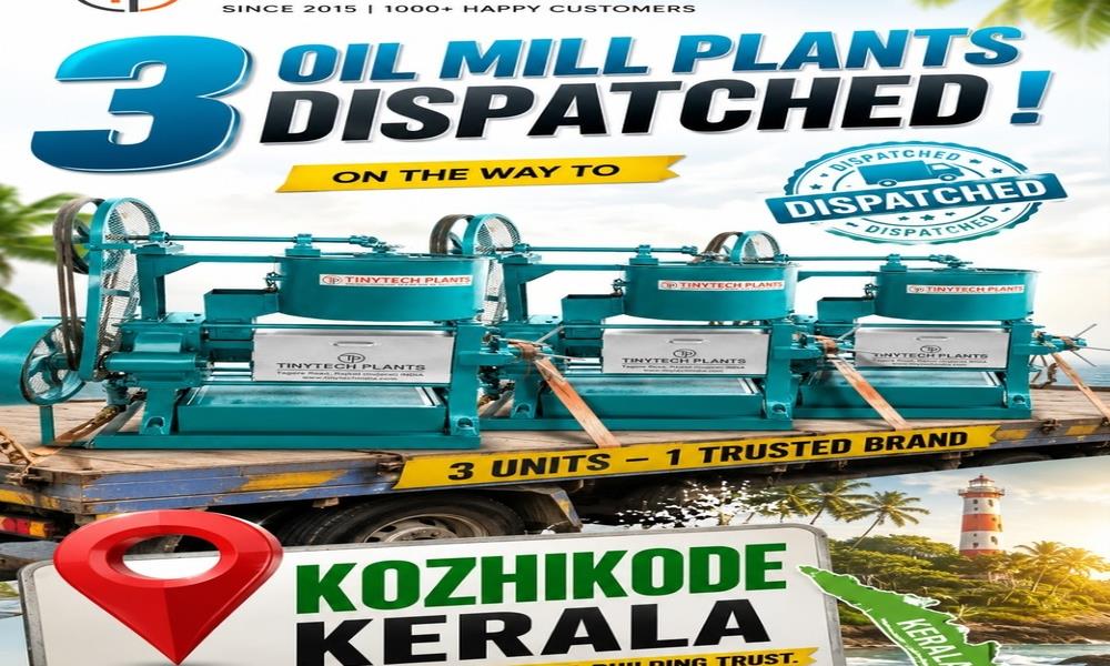 3 Oil Expeller Machines Dispatched to Kozhikode, Kerala